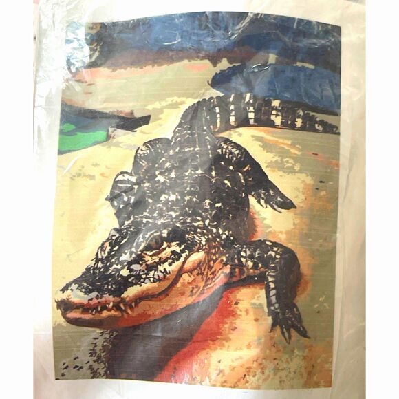 Paint by Numbers for Adults, Colorful Crocodile Alligator Kits 18x21 Canvas New - Picture 1 of 6